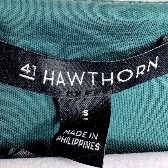 NWT 41 Hawthorn Women’s Belted Wrap Dress Green and White Print Size Small - Picture 9 of 14